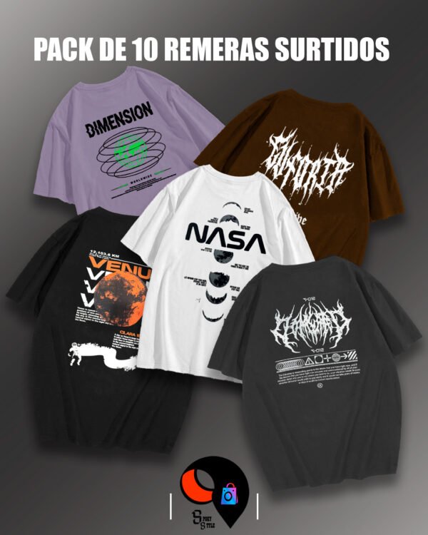 PACKS REMERAS PACK SURTIDOS 10 REMERONES