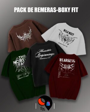 PACK DE REMERAS - BOXY FIT