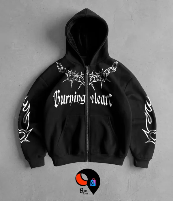 CAMPERA NEGRO 3 CAMPERA BURNING