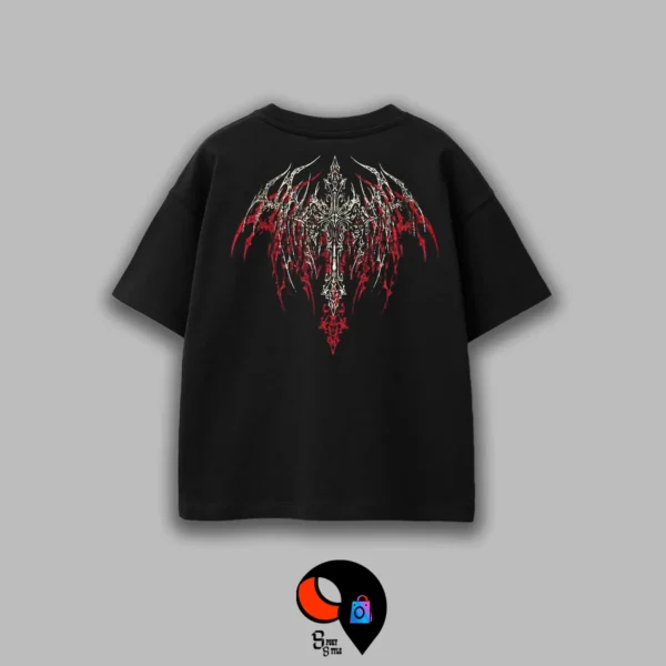 BOXY FIT NEGRO FRENTE 12 BOXY FIT ESPADA ROJA