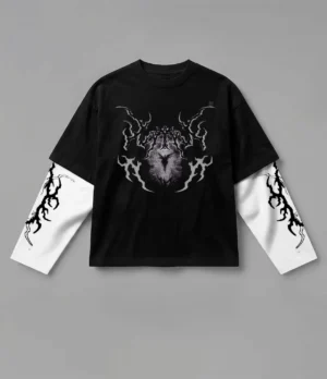 BOXY FIT DOBLE MANGA negro 10 BOXY DOBLE MANGA SOMBRA