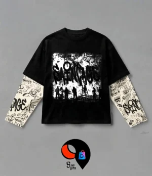 BOXY FIT DOBLE MANGA negro 13 BOXY DOBLE MANGA SAINTAGE